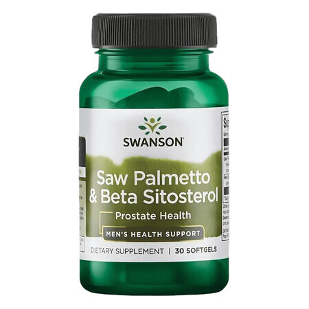 Swanson Saw Palmetto &amp; Beta-Sitosterol, 30 capsule gel