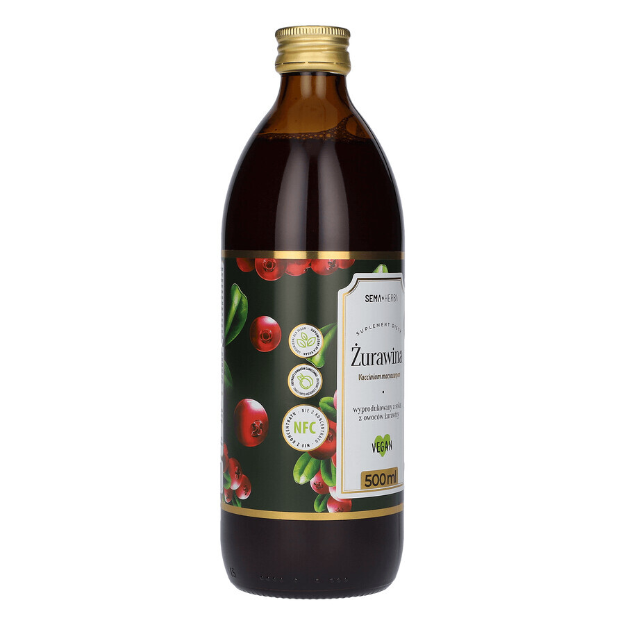 SEMA Herba Cranberry, Fruchtsaft, 500 ml