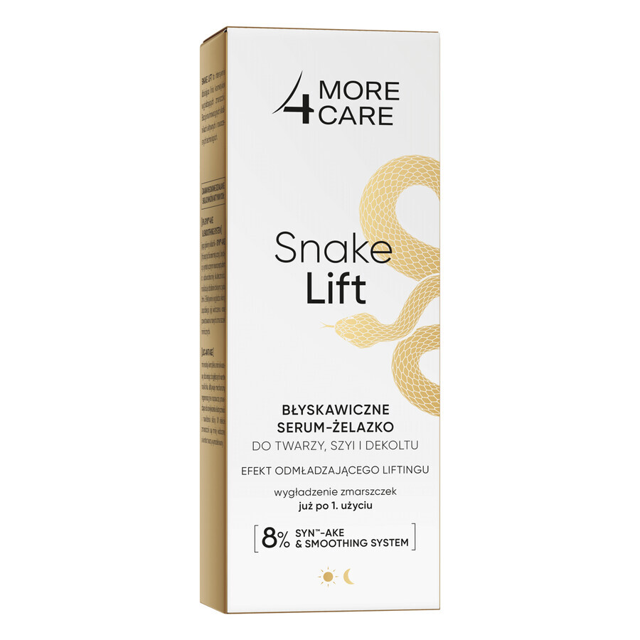 More4Care Snake Lift, Sofort-Serum-Gel für Gesicht, Hals und Dekolleté, 35 ml