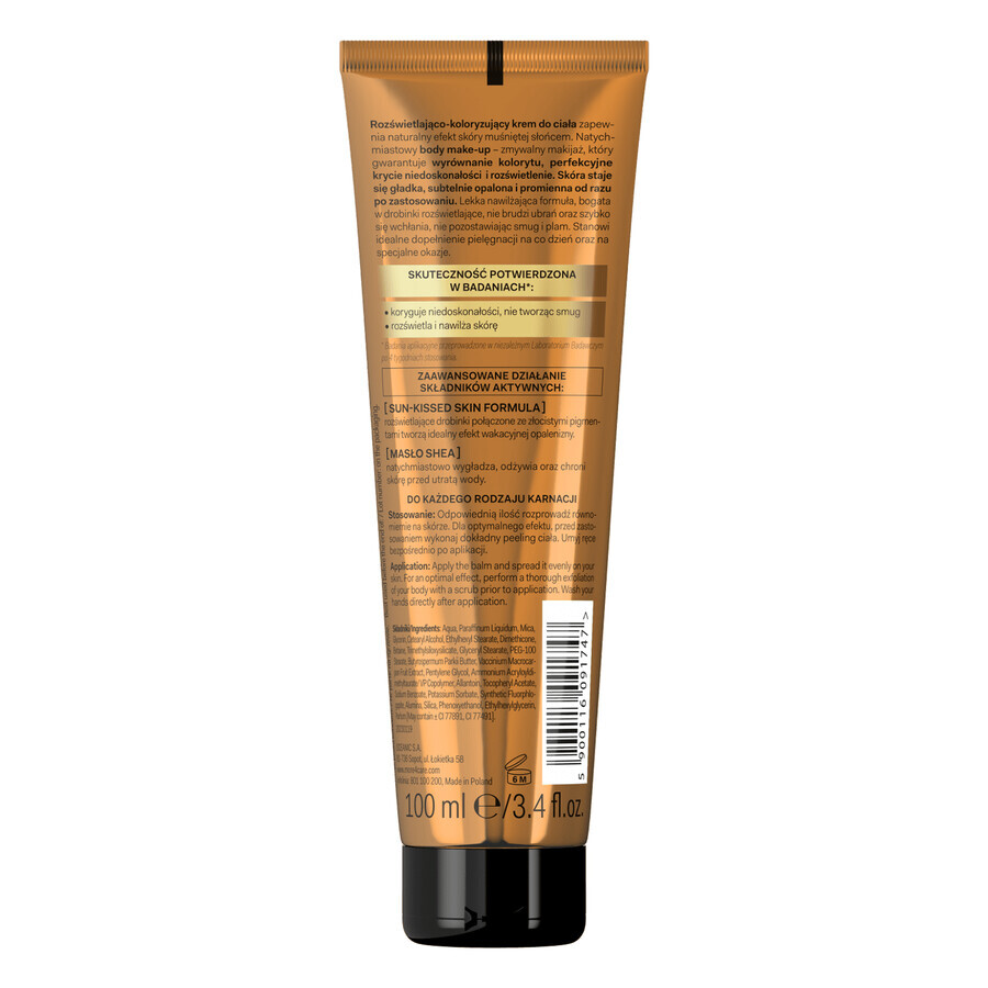 More4Care Get Your Tan, brightening coloring cream for the body, 100 ml