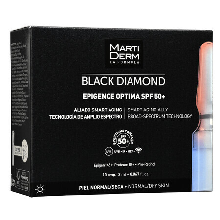 MartiDerm Black Diamond Epigence Optima, antiverouderingsserum, SPF 50+, 2 ml x 10 ampullen