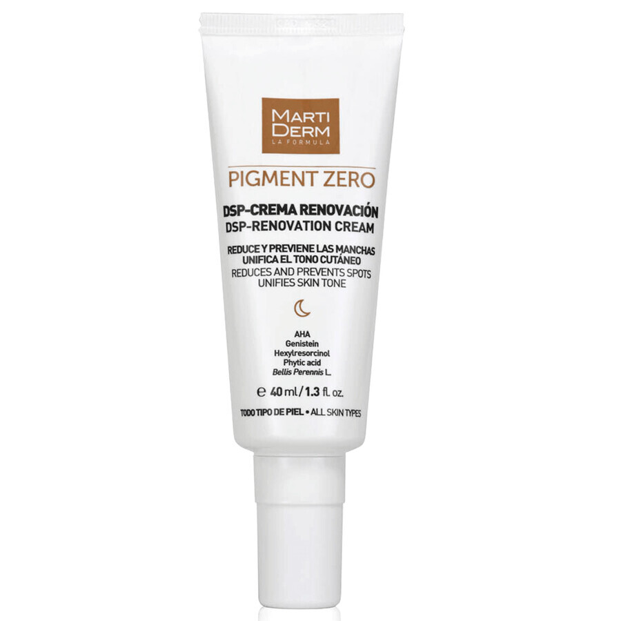 MartiDerm Pigment Zero, DSP depigmenting cream against hyperpigmentation, night cream, 40 ml