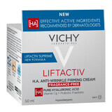 Vichy Liftactiv Supreme H.A.. Corector de riduri, cremă de întărire antirid, fără parfum, piele uscată, 50 ml