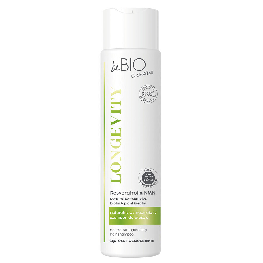 beBIO Cosmetics Longevity, natürliches, stärkendes Haarshampoo, 300 ml