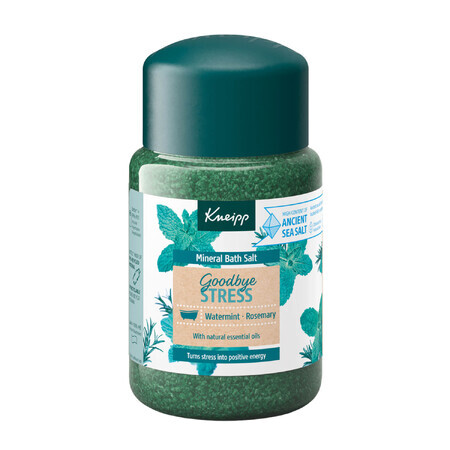 Kneipp Goodbye Stress Romarin et Menthe, cristaux de sel minéral pour le bain, 500 g