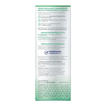 Nivea Cellular Luminous 630, verfijnend serum voor acne oneffenheden, 30 ml