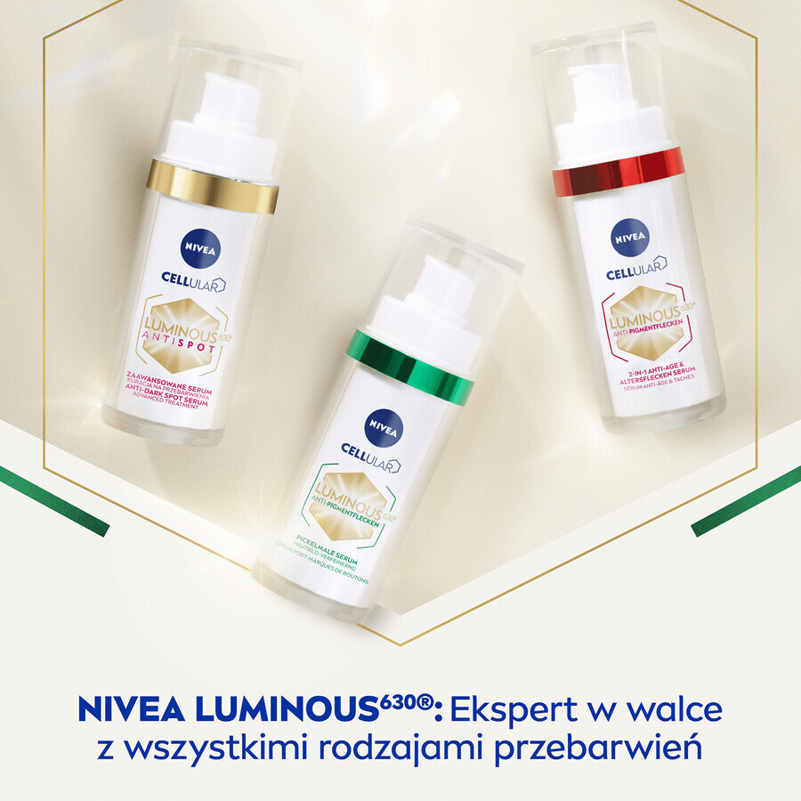 Nivea Cellular Luminous 630, siero affinante per le imperfezioni dell'acne, 30 ml