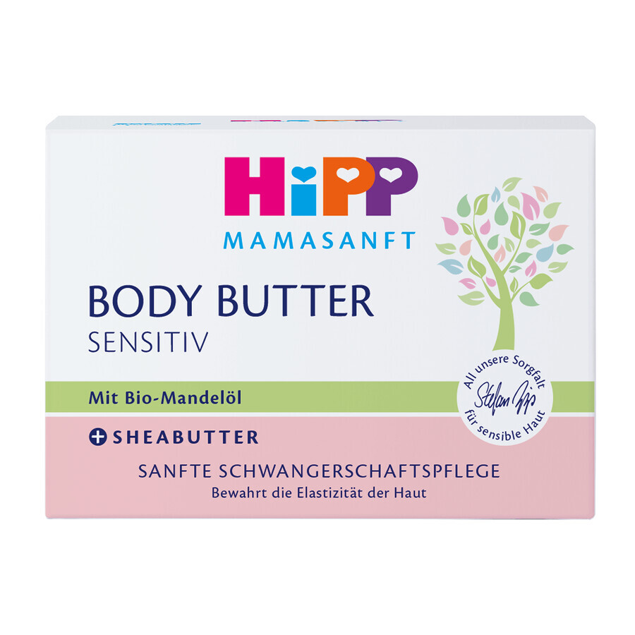 HiPP Mamasanft Sensitiv, Körperbutter für Schwangere, 200 ml