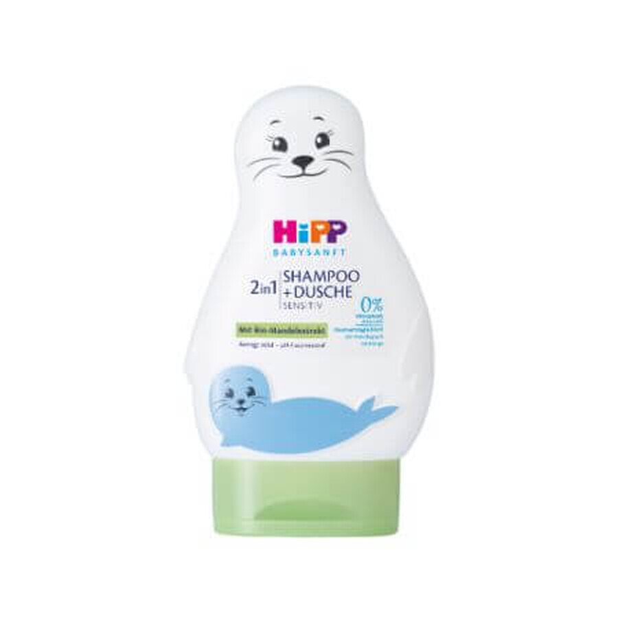 HiPP Babysanft Sensitive, wasgel voor lichaam en haar, Seal, 200 ml