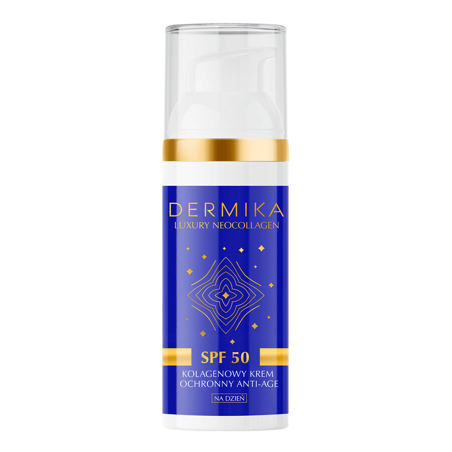 Dermika Luxury Neocollagen, crème de jour anti-âge protectrice au collagène, SPF 50, 50 ml