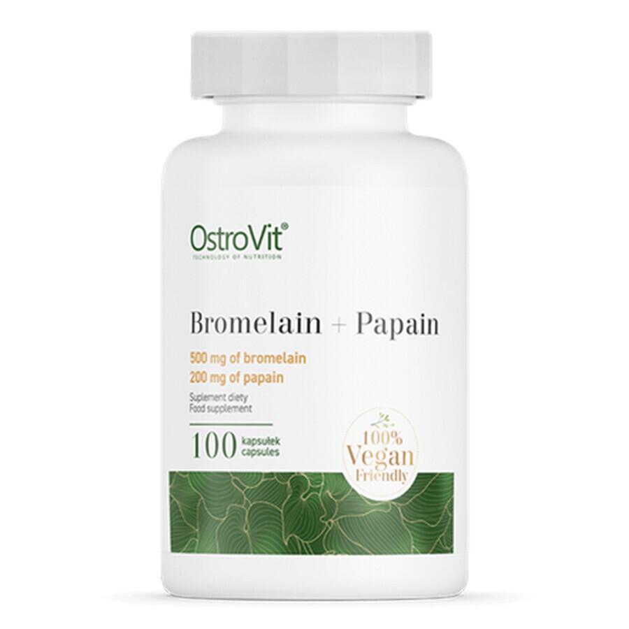 OstroVit Bromelina + Papaína, 100 cápsulas