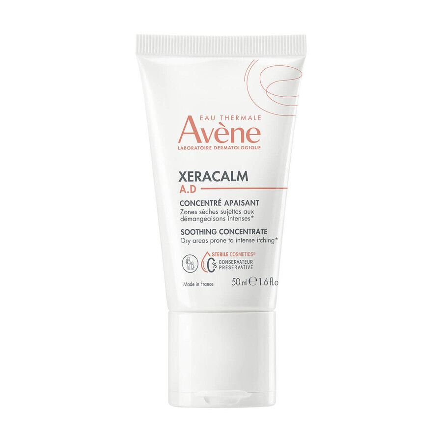 Avene XeraCalm A.D concentrato lenitivo, per viso, corpo e palpebre, pelle irritata, atopica e pruriginosa, 50 ml