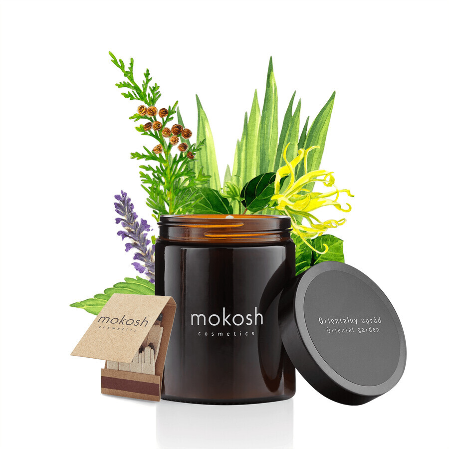 Mokosh, vela vegetal de soja, jardín oriental, 140 g