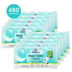 Opharm Feuchtes Toilettenpapier Set, feuchtes Toilettenpapier, 10 x 48 Stück