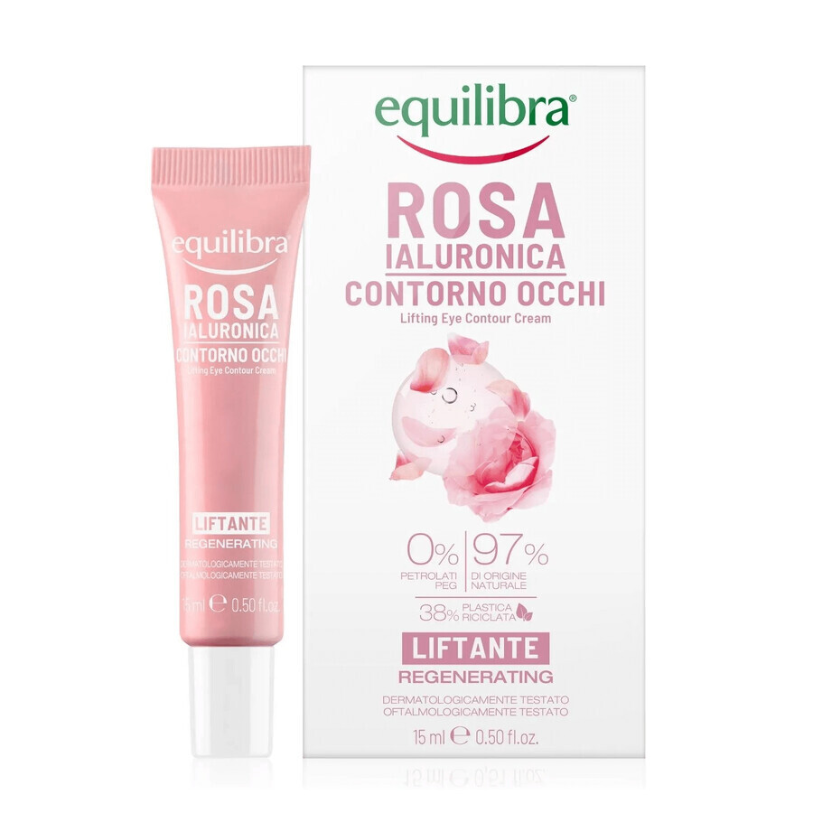 Set Equilibra Rosa, cremă de față cu trandafiri, 50 ml + cremă de ochi, 15 ml