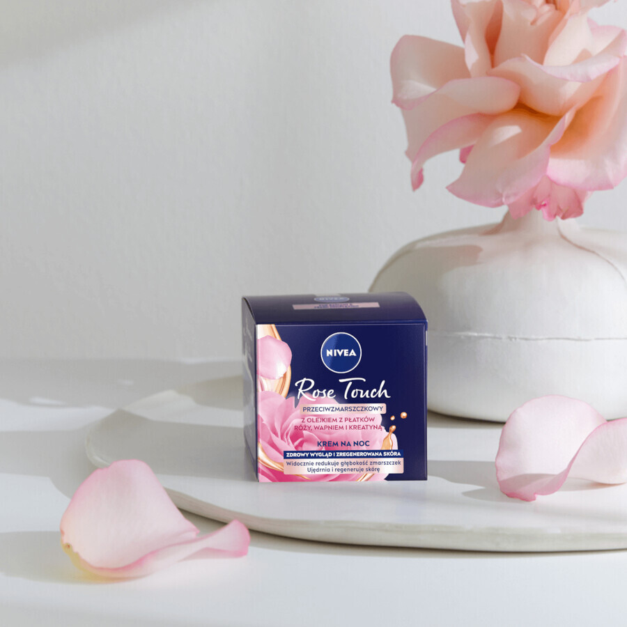 Nivea Rose Elegance Set, Tagescreme, 50 ml + Nachtcreme, 50 ml + Kosmetiktasche