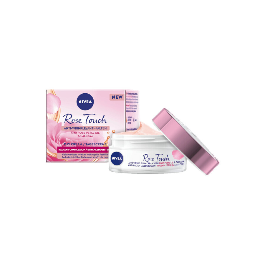 Nivea Rose Elegance Set, Tagescreme, 50 ml + Nachtcreme, 50 ml + Kosmetiktasche