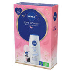 Nivea Soft Moment Set, Duschgel, Creme Soft, 250 ml + Black &amp; White Invisible, Antitranspirant Stick, 48h, Clear, 50 ml