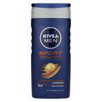 Set Nivea Men Sport Beat, antiperspirant roll-on, 48h, Ultimate Impact, 50 ml + gel de duș 3 în 1 pentru față, corp și păr, 250 ml