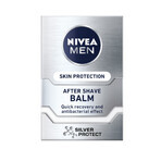 Nivea Men Silver Control kit, aftershave balsem, antibacterieel, 100 ml + roll-on antitranspirant, 48h, 50 ml + 3-in-1 douchegel voor gezicht, lichaam en haar, 250 ml