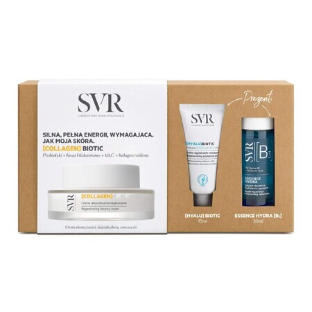 SVR Collagen Biotic Set, Creme, 50 ml + Hyalu Biotic, Gel, 15 ml + B3 Essence Hydra, Essenz, 30 ml als Geschenk