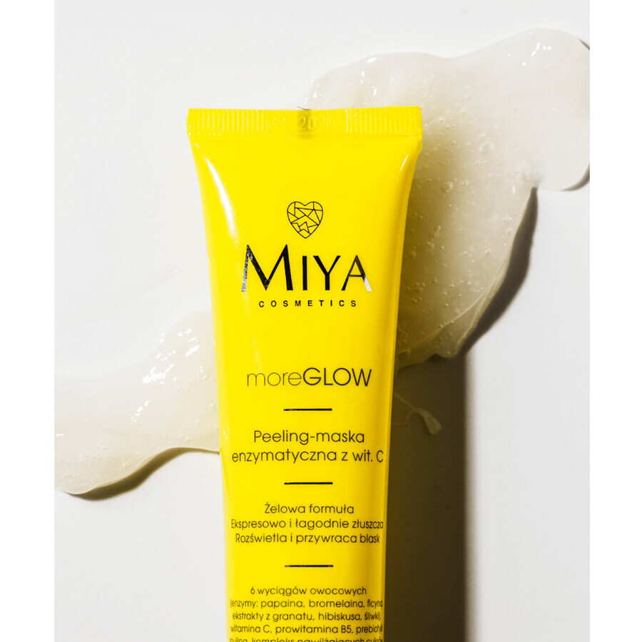 Set Miya Vitamin C Glow, peeling-maschera enzimatica, 60 ml + siero per l'iperpigmentazione, 30 ml