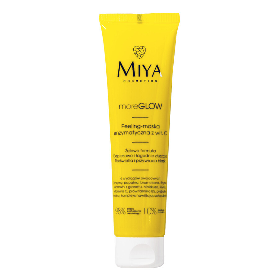 Set Miya Vitamin C Glow, peeling-maschera enzimatica, 60 ml + siero per l'iperpigmentazione, 30 ml