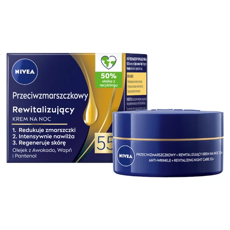 Nivea, revitalizing anti-wrinkle cream 55+, night cream, 50 ml