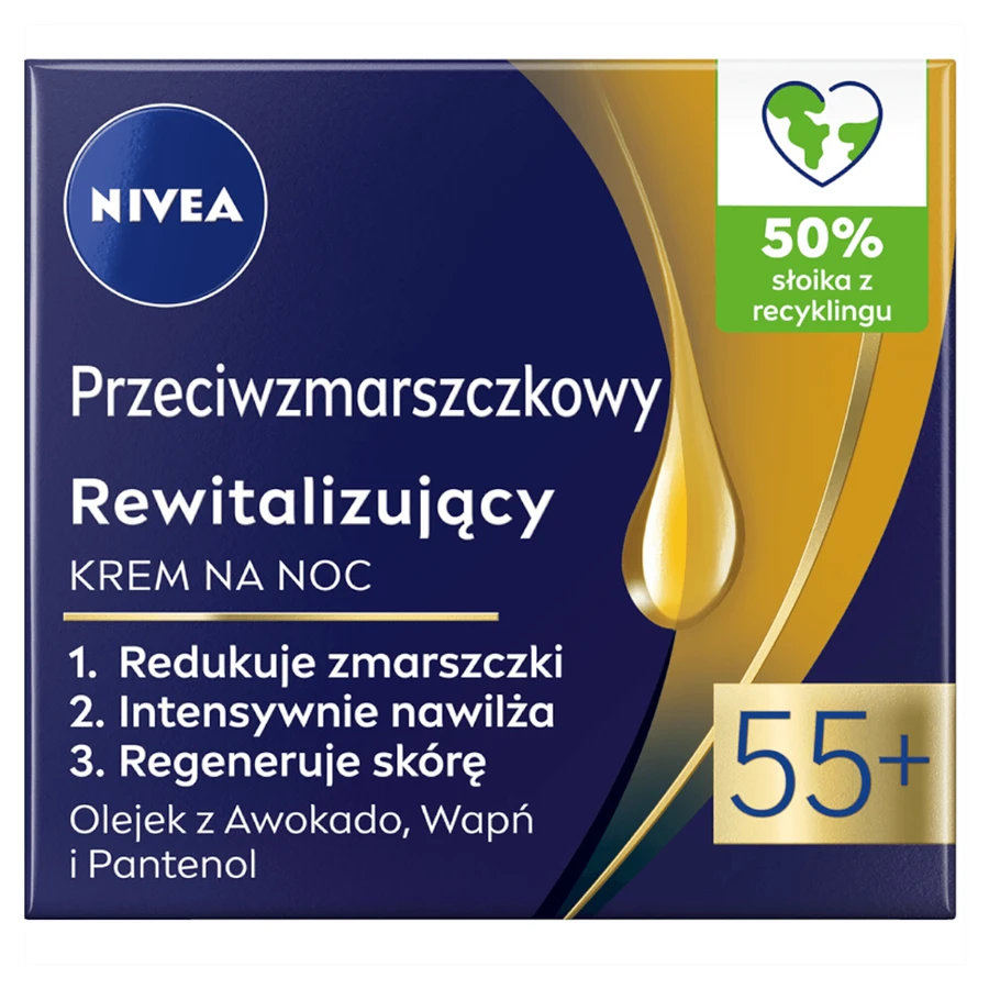 Nivea, revitalizing anti-wrinkle cream 55+, night cream, 50 ml