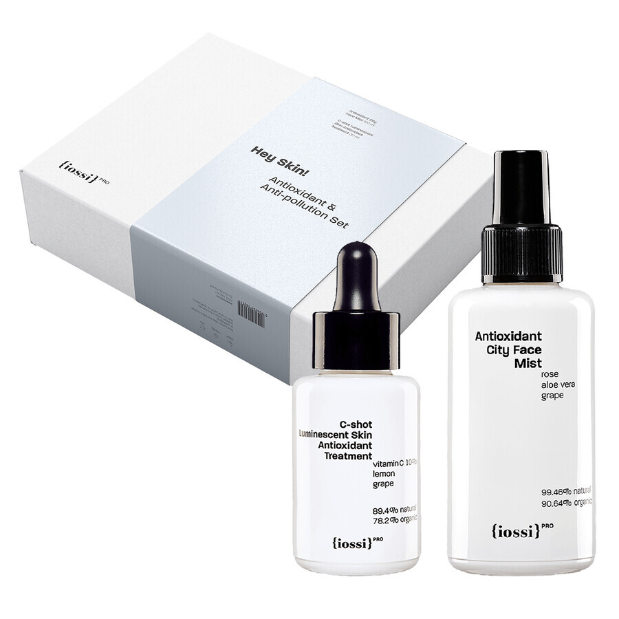 Iossi Pro Hey Skin! Antioxidant and antipollution, face mist, 100 ml + face serum, 30 ml