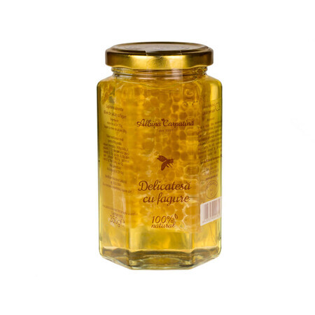 Delicatesa cu fagure Albina Carpatina, 360 g, Apicola