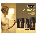 STR8 Ahead set, dopobarba, 100 ml + deodorante spray, 150 ml + gel doccia, 250 ml