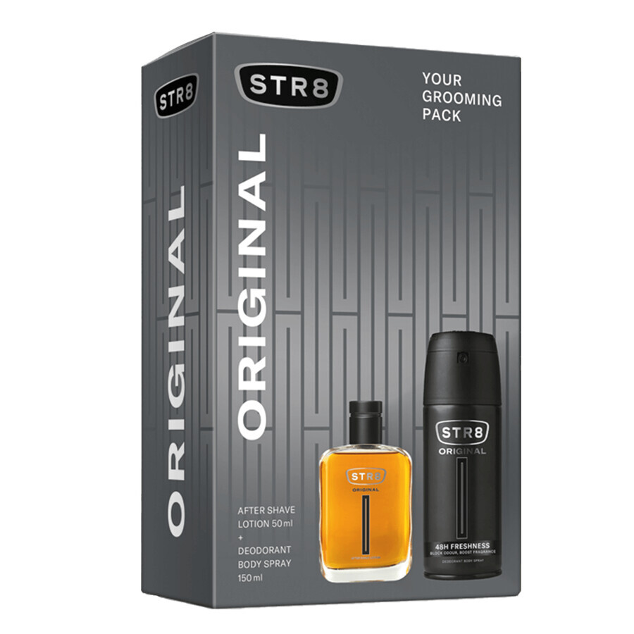 STR8 Original set, aftershave, 50 ml + deodorant spray, 150 ml