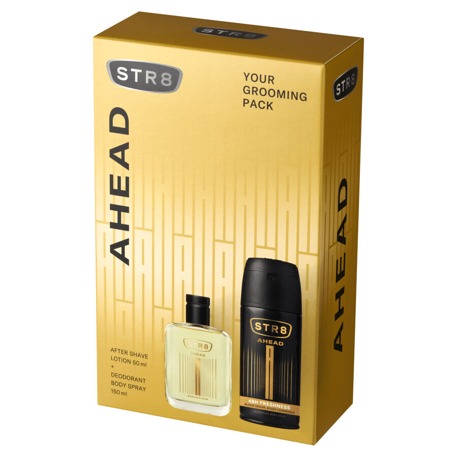 STR8 Ahead Set, Aftershave, 50 ml + Deodorant Spray, 150 ml