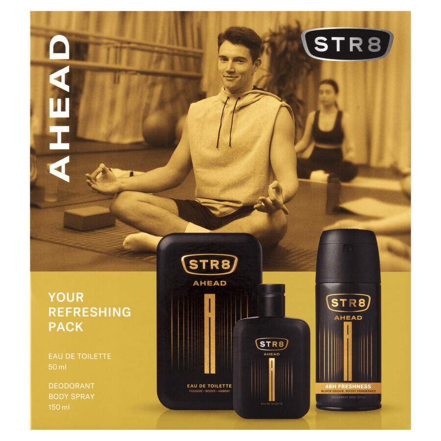 STR8 Ahead set, eau de toilette, 50 ml + spray déodorant, 150 ml