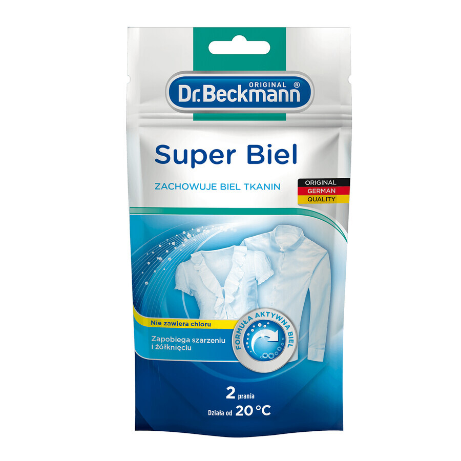 Dr. Beckmann Super White, pudră de albire a țesăturilor, 80 g