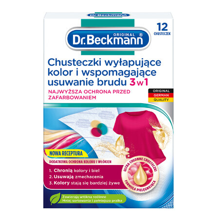 Dr. Beckmann, Farbfang- und Schmutzentfernungstücher 3in1, 12 Stück