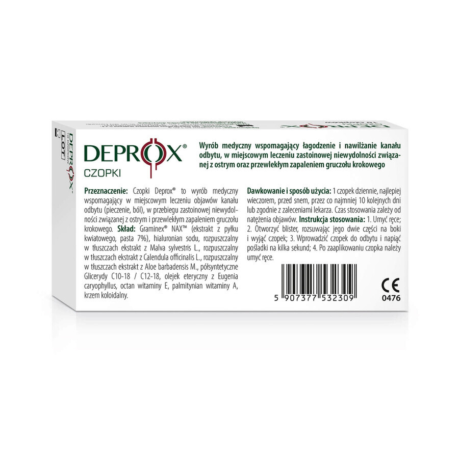 Deprox, Zäpfchen für Prostatitis, 10 Stück