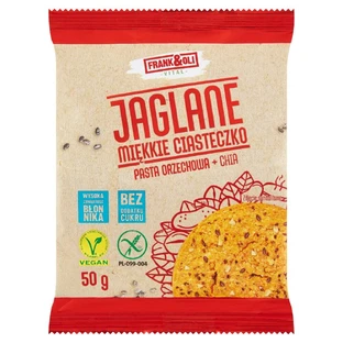 Frank&amp;Oli Jaglane, zacht koekje, notenpasta + chia, 50 g