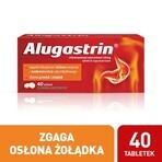 Alugastrin 340 mg, aromă de mentă, 40 comprimate masticabile