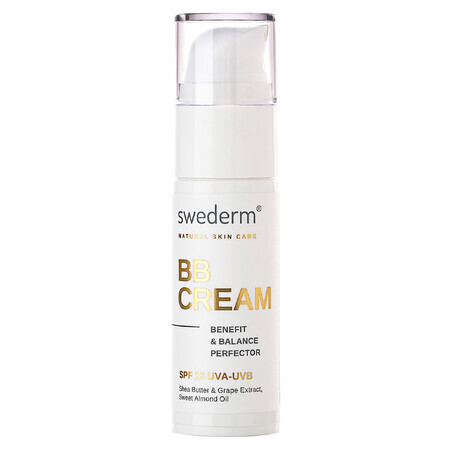 Swederm BB Cream, natürliche BB-Creme, SPF 15, 30 ml