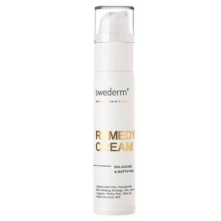 Swederm Remedy Cream, Gesichtscreme, seboregulierend, fettige Haut und Mischhaut, 50 ml