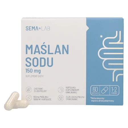 SEMA LAB Natriumbutyrat 150 mg, 60 Kapseln mit verzögerter Wirkstofffreisetzung
