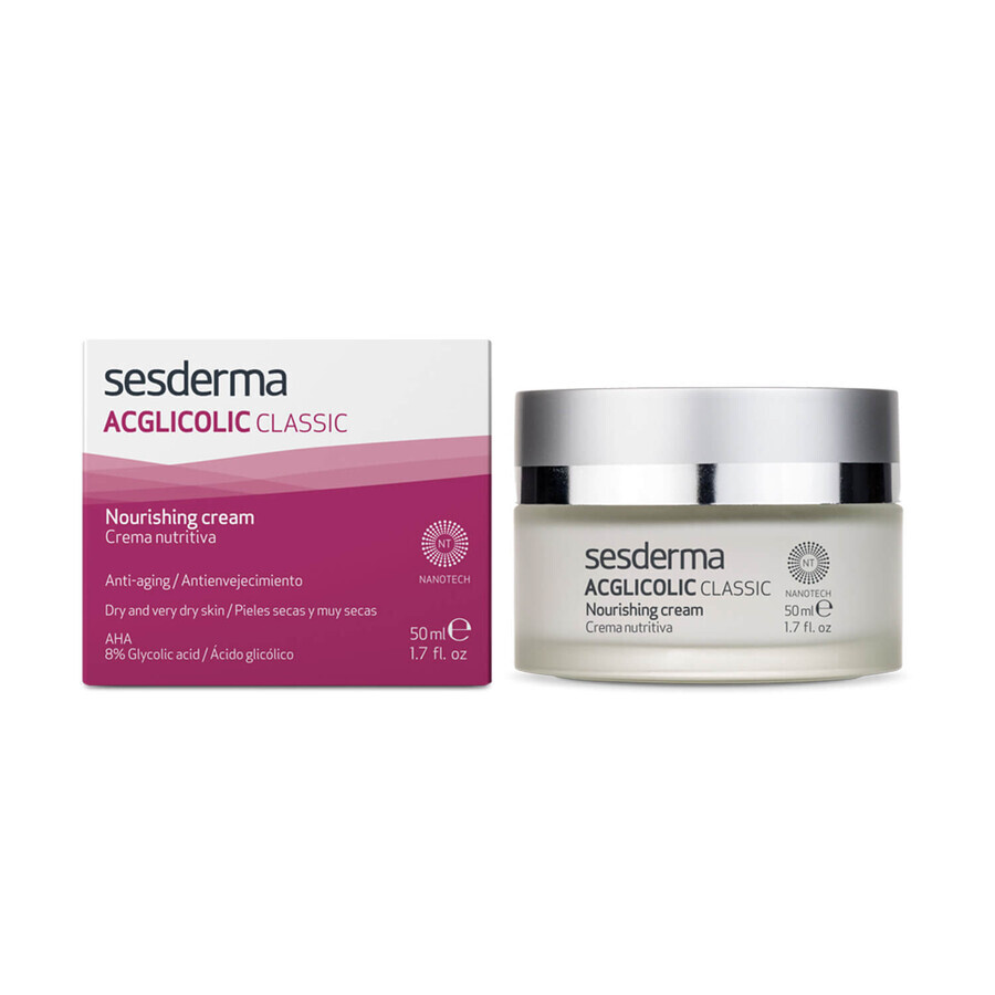 Sesderma Acglicolic Classic set, crème visage, SPF 15, 50 ml + Factor G Renew, sérum rajeunissant, 30 ml