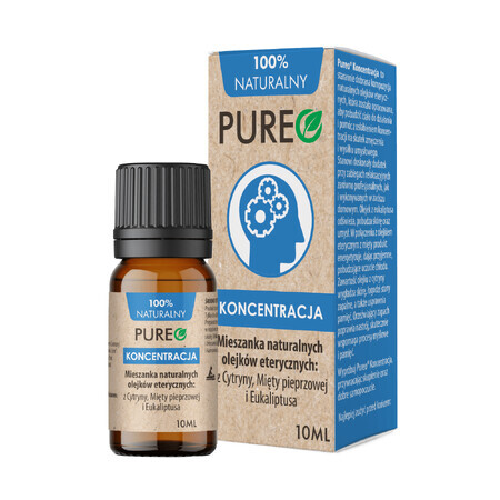 Pureo Concentración, mezcla de aceites esenciales naturales, 10 ml