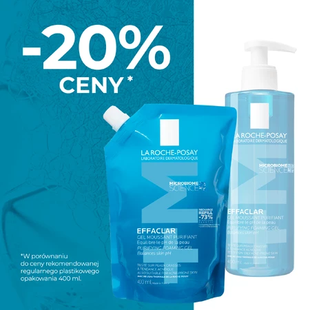 La Roche-Posay Effaclar, cleansing gel for oily and sensitive skin, reserve, 400 ml