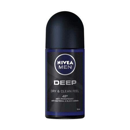 Deo-Roller für Männer Deep Black, 50 ml, Nivea