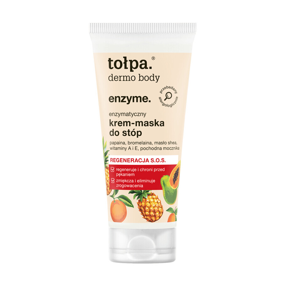 Tolpa dermo body enzyme, enzymatische Fußcreme-Maske, 60 ml