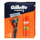 Gillette Fiusion 5 Set, Rasiermesser, 1 St&#252;ck + Rasiergel, 200 ml