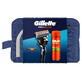 Gillette Proglide Set, Rasierer, 1 St&#252;ck + Klinge, 1 St&#252;ck + Rasiergel, 200 ml + Kosmetiktasche, 1 St&#252;ck